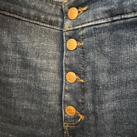 LOFT Women's Dark Blue Straight Jeans - Picture 4 of 9